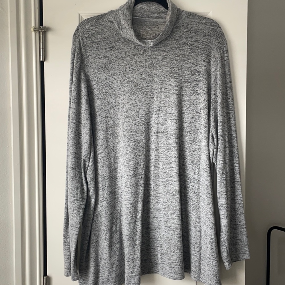 Lane Bryant Plus Size Hacci Turtleneck Swing Long Sleeve T-shirt